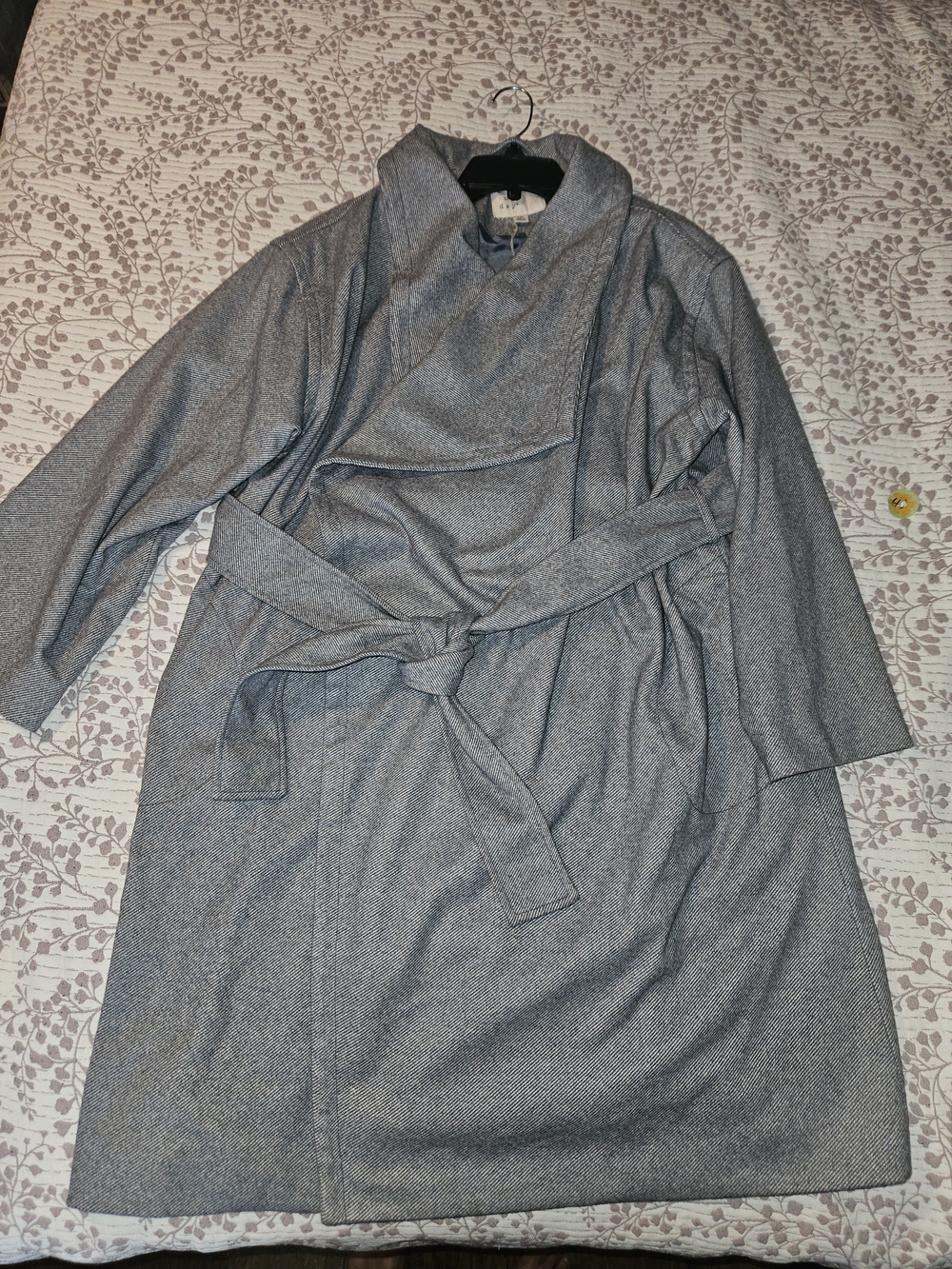 a new day Gray Belted Wrap Trench Coat